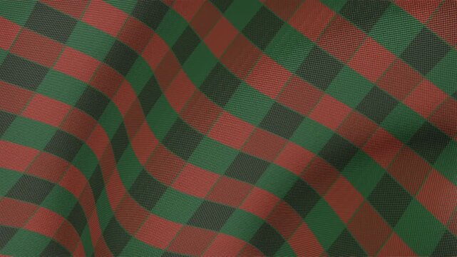 Horizontal abstract 3D merry Christmas Xmas holiday festive winter december celebration Noel seasonal loop animation background red green gift wrapping paper texture pattern plaid tartan gingham