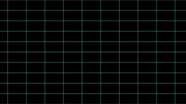 cool electric cyan scrolling blueprint drawing grid on a plain background visual design element moving sideways horizontally from screen left to right 4K animation 1980s retro computer screen effect