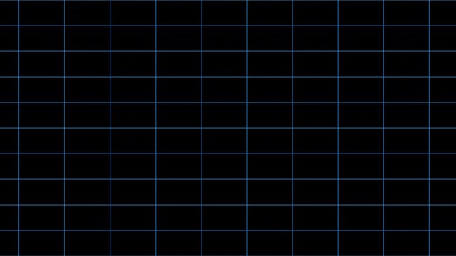 cool electric blue scrolling grid on a plain background visual design element moving sideways horizontally from screen left to right 4K animation 1980s retro computer screen effect - Powered by Adobe