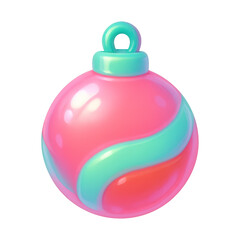 PNG Colorful glossy Christmas ornament illustration.