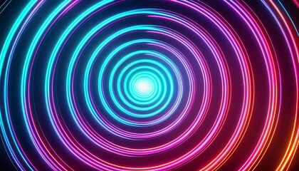Naklejka premium glowing spiral neon light