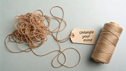 Untangle Your Mind with Twisted Thread and Neat Spool of Yarn