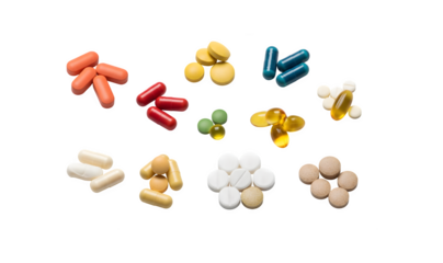 vitamins, tablets, and pills separated


