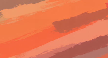 Abstract Orange Brush Strokes on Transparent Background Artistic Texture for Design