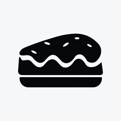 Cake icon, hamburger icon, food icon donut icon
