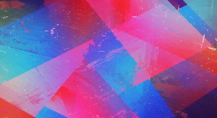 Abstract Colorful Geometric Pattern with Bright Pink Blue and Purple Tones for Artistic Design
