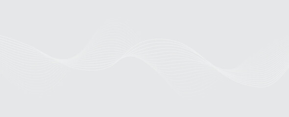 Abstract white background with dynamic wavy lines, Digital future technology concept background. vector illustration