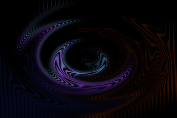 Abstract dark swirl pattern background with purple and orange color