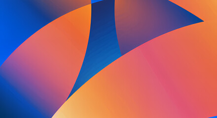 Abstract Geometric Pattern with Bright Blue Orange Pink Colors Modern Artistic Design