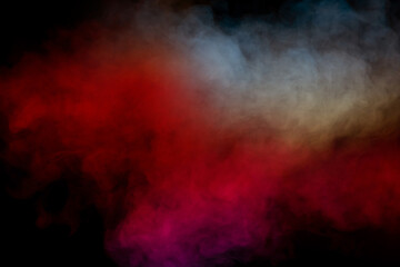 Obraz premium Orange and red steam on a black background.