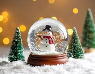 Obraz premium snowman on christmas tree