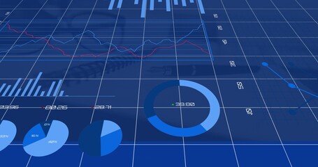 Displaying blue donut chart showing 39