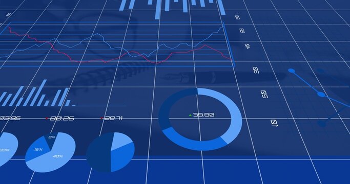 Naklejki Displaying blue donut chart showing 39
