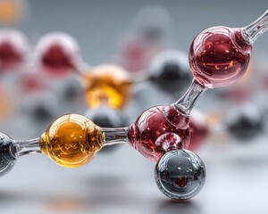 Artistic molecular diagram of enzymes breaking down protein, clean white background, high bioavailability nutrition concept