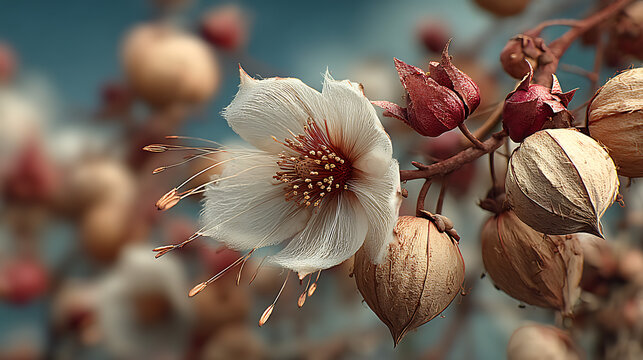 The kapok tree produces seed pods