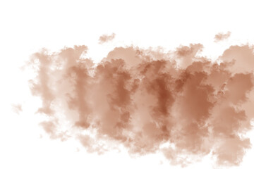 Brown smoky cloud formation against a light peach background smoke sepia