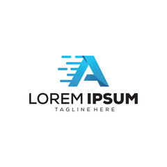 Letter A lorem ipsum logo design for symbol or business with creative vector illustration