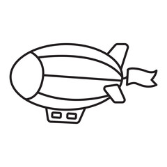 Blimp Airship Coloring Page