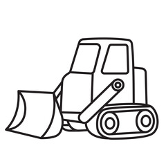 Bulldozer Coloring Page