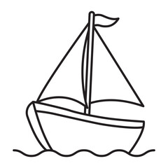 Sailboat Coloring Page
