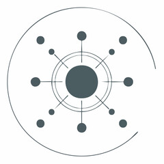 Abstract geometric vector illustration representing a network or connection system. Ideal for technology, communication, data, science, and digital concept design projects.
