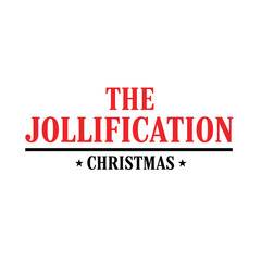 Festive typography t shirt design celebrate christmas with the joyful jollification typography