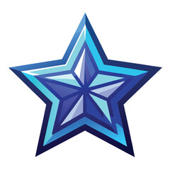 Obraz premium Geometric blue starburst with layered shading