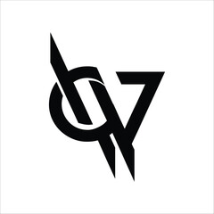   QW letter background vector design, QW logo design.