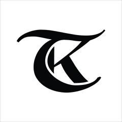   TK letter background vector design, TK logo design.
