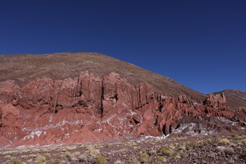 The stunning colors of the Arcoiris Valley in San Pedro de Atacama, Chile.