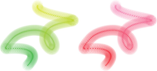 Vibrant colored brush stroke spirals on a clean white background