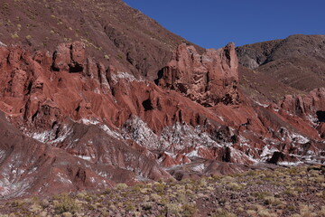 The stunning colors of the Arcoiris Valley in San Pedro de Atacama, Chile.