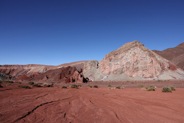 The stunning colors of the Arcoiris Valley in San Pedro de Atacama, Chile.