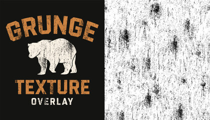 Vector grunge texture. Distressed, cracked overlay for vintage effects. Perfect for t-shirt graphics.	