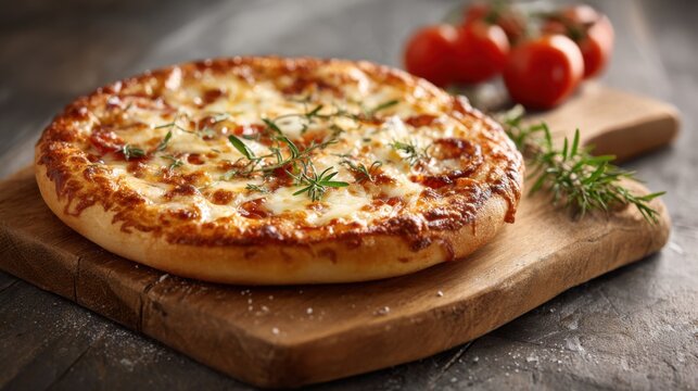 warm personal pizza with rosemary