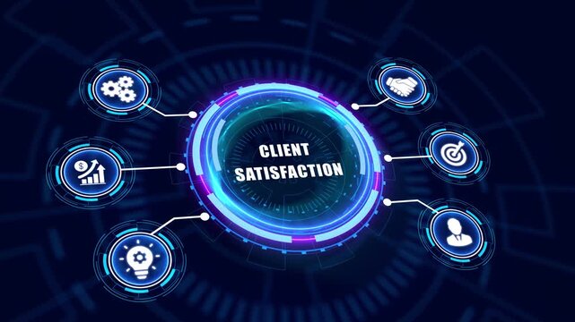 Client satisfaction, business service, and relationship success concept