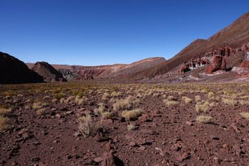 The stunning colors of the Arcoiris Valley in San Pedro de Atacama, Chile.