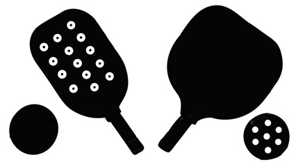 Dynamic pickleball paddles and balls ready for exciting court action and sporting fun