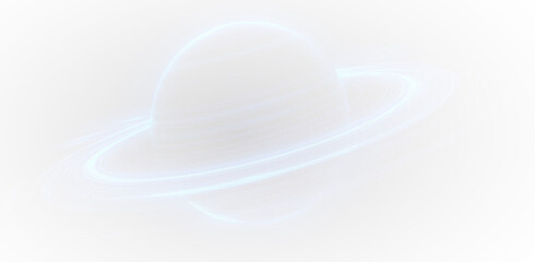 Planet Saturn isolated on transparent background
