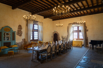 dining room of a medieval fortress