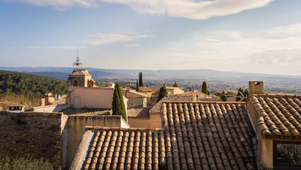 panorama above the roof south of france