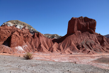 The stunning colors of the Arcoiris Valley in San Pedro de Atacama, Chile.
