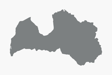 Fototapeta premium Vector graphic artwork suitable for print and web containing flat detailed map of LATVIA