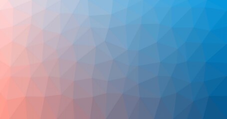 Fototapeta premium Abstract Polygonal Background with Gradient of Peach and Blue Tones