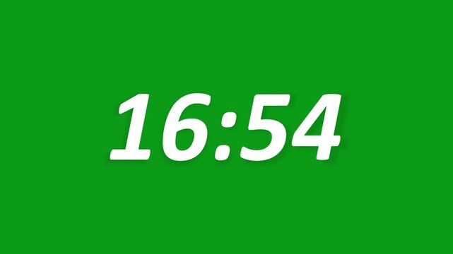 Countdown timer from 17 minute to 16 minute on black background.