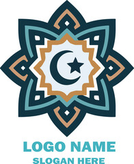  islamic ornamental logo icon vector .
