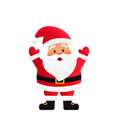 Santa Claus Isolated Transparent Background Cartoon Vector
