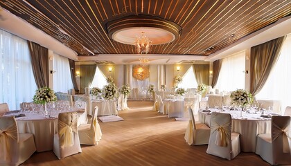 elegant wedding banquet hall interior