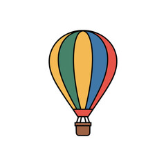 Naklejka premium Colorful Hot Air Balloon