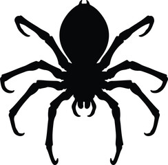 Obraz premium Vector spider arachnid silhouette creepy crawly insect silhouette illustration